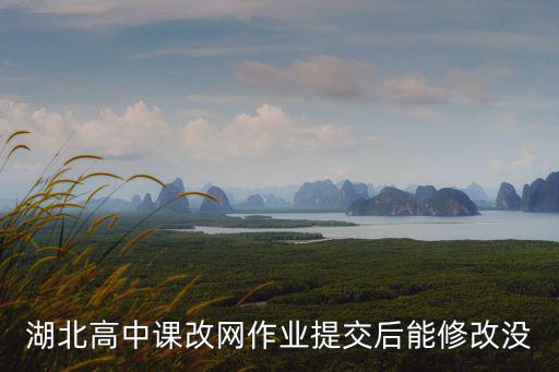 湖北高中課改網(wǎng)作業(yè)提交后能修改沒(méi)