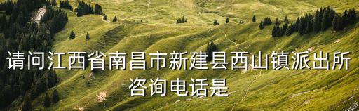 請(qǐng)問江西省南昌市新建縣西山鎮(zhèn)派出所咨詢電話是