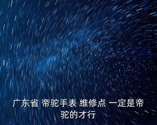 廣東省 帝駝手表 維修點 一定是帝駝的才行
