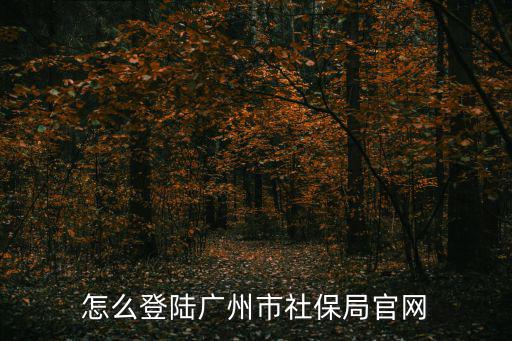 怎么登陸廣州市社保局官網