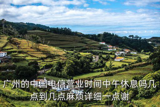 廣州的中國(guó)電信營(yíng)業(yè)時(shí)間中午休息嗎幾點(diǎn)到幾點(diǎn)麻煩詳細(xì)一點(diǎn)謝