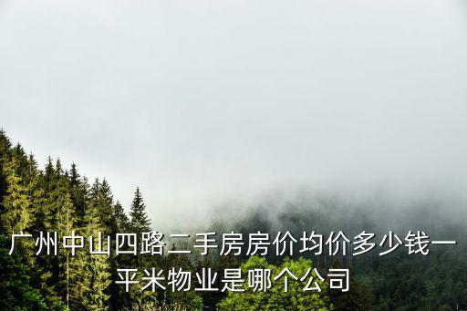 廣州中山四路二手房房價均價多少錢一平米物業(yè)是哪個公司