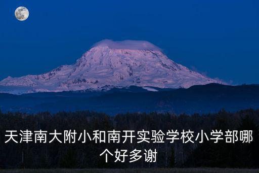 天津南大附小和南開(kāi)實(shí)驗(yàn)學(xué)校小學(xué)部哪個(gè)好多謝