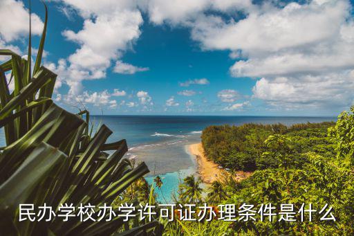 民辦學校辦學許可證辦理條件是什么
