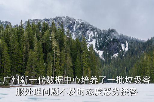 廣州新一代數據中心培養了一批垃圾客服處理問題不及時態度惡劣接客