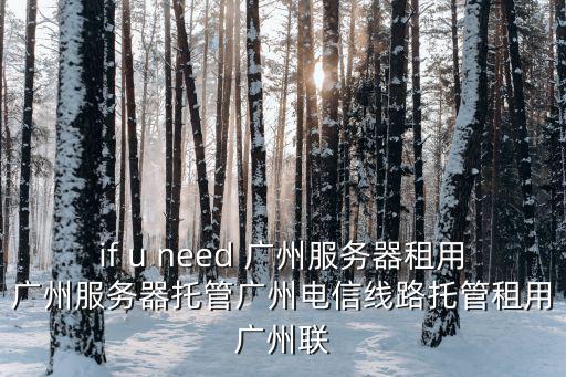 if u need 廣州服務(wù)器租用廣州服務(wù)器托管廣州電信線路托管租用廣州聯(lián)