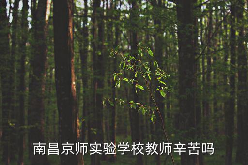 南昌京師實(shí)驗(yàn)學(xué)校教師辛苦嗎