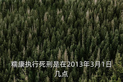 糯康死刑，糯康執行死刑是在2013年3月1日幾點