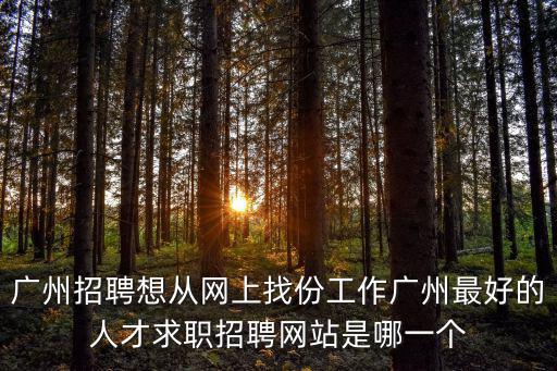 廣州招聘想從網上找份工作廣州最好的人才求職招聘網站是哪一個