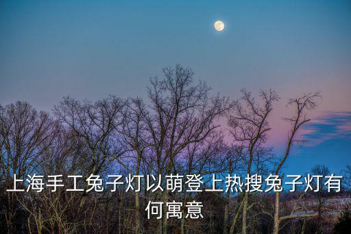 兔兒燈，每年一到什么節日孩子們會買兔兒燈