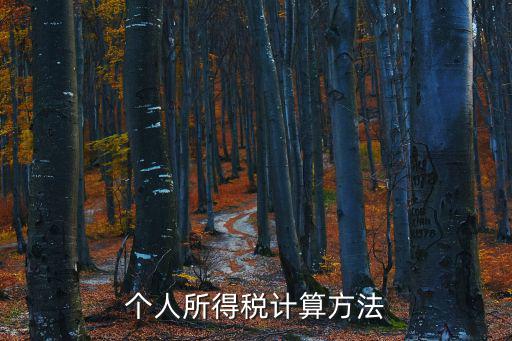 個人所得稅計算方法