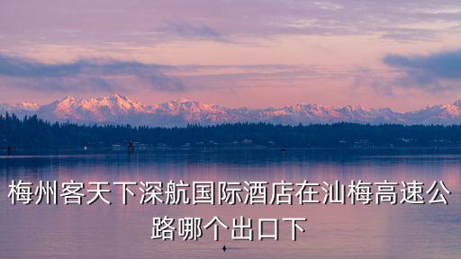 深航國際酒店，梅州客天下深航國際酒店在汕梅高速公路哪個出口下