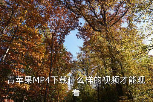 青蘋果直播，青蘋果MP4下載什么樣的視頻才能觀看
