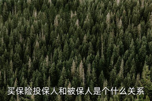 買保險投保人和被保人是個什么關(guān)系