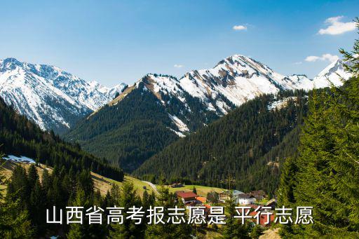 山西省高考報志愿是 平行志愿