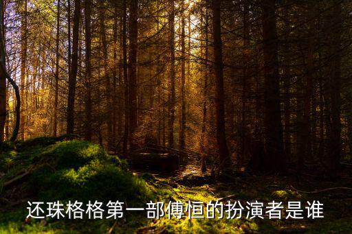 還珠格格第一部傅恒的扮演者是誰