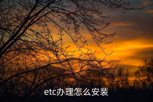 etc辦理怎么安裝