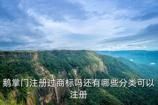 鵝掌門注冊(cè)過(guò)商標(biāo)嗎還有哪些分類可以注冊(cè)