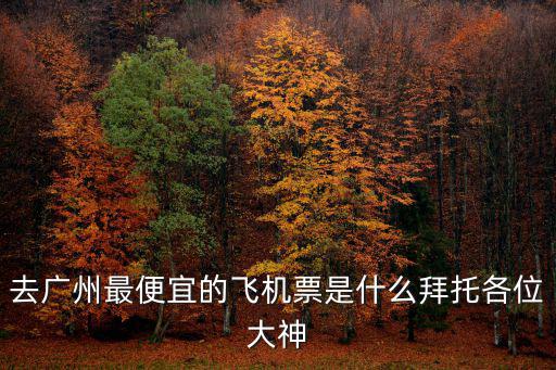 去廣州最便宜的飛機(jī)票是什么拜托各位大神