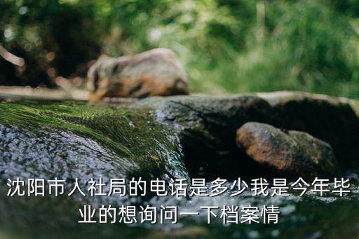 沈陽人社局電話，沈陽市人事局畢業(yè)辦電話