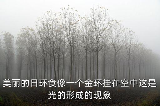 金環日食，美麗的日環食像一個金環掛在空中這是光的形成的現象