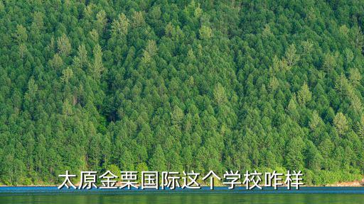 太原金栗國(guó)際這個(gè)學(xué)校咋樣
