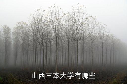 山西三本大學有哪些