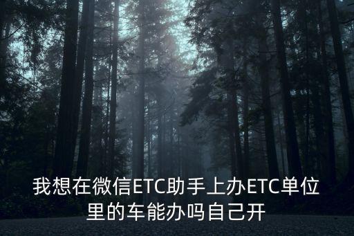 我想在微信ETC助手上辦ETC單位里的車能辦嗎自己開(kāi)