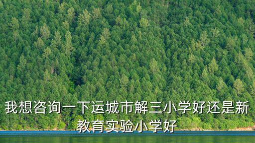 我想咨詢一下運城市解三小學好還是新教育實驗小學好
