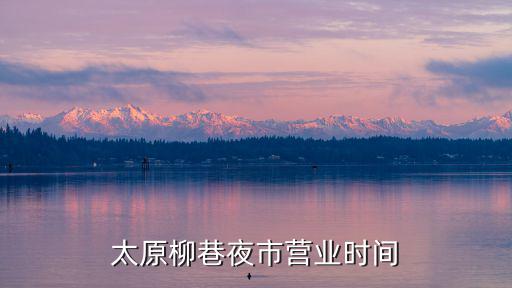 柳巷，太原柳巷夜市營業時間