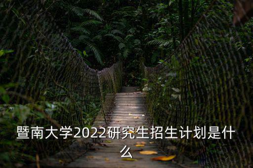 暨南大學2022研究生招生計劃是什么