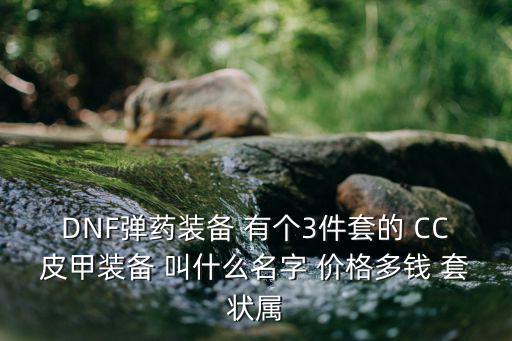 愛國三件套，DNF彈藥裝備 有個3件套的 CC皮甲裝備 叫什么名字 價格多錢 套狀屬