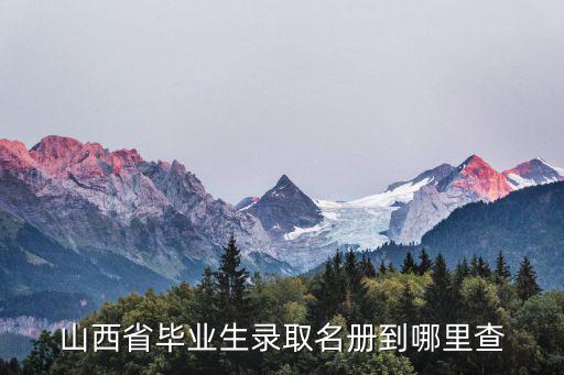 山西省畢業生錄取名冊到哪里查