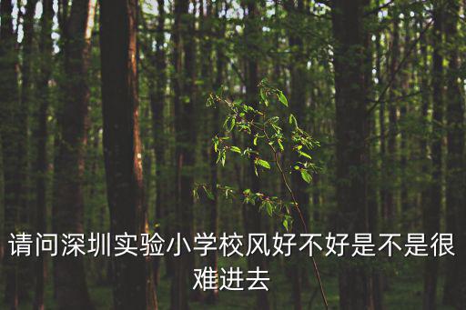 深圳實(shí)驗(yàn)小學(xué)，請(qǐng)問(wèn)進(jìn)深圳實(shí)驗(yàn)小學(xué)需要什么條件呢有沒(méi)有戶籍限制