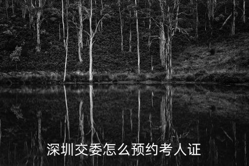 深圳交委怎么預約考人證