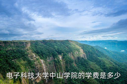 電子科技大學中山學院的學費是多少