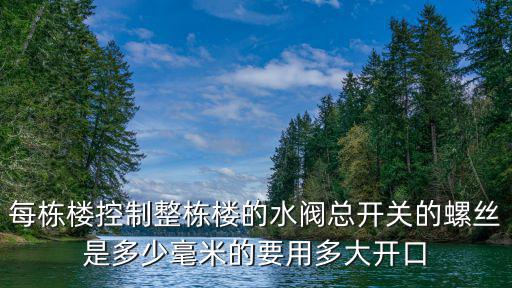 隷嬢管理棟，每棟樓控制整棟樓的水閥總開關(guān)的螺絲是多少毫米的要用多大開口