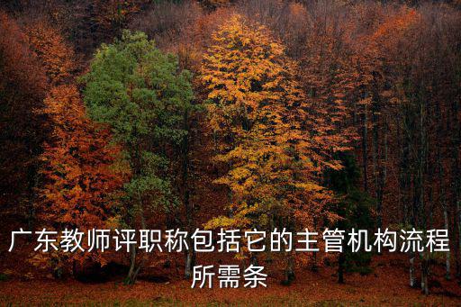 教師職稱評定條件及流程，廣東教師評職稱包括它的主管機構流程所需條