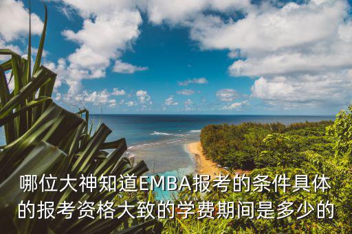 哪位大神知道EMBA報考的條件具體的報考資格大致的學(xué)費期間是多少的