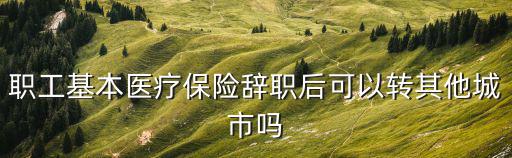 職工基本醫療保險辭職后可以轉其他城市嗎