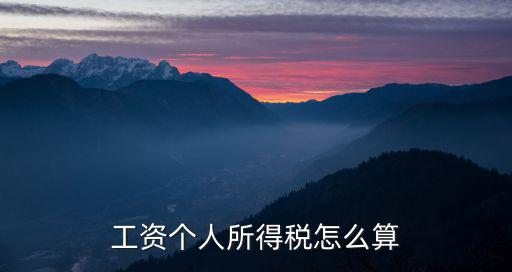 工資個人所得稅怎么算