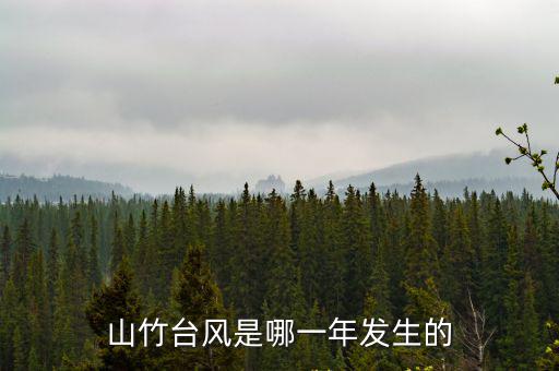 山竹臺風是哪一年發生的