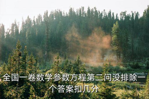 全國一卷數學參數方程第二問沒排除一個答案扣幾分