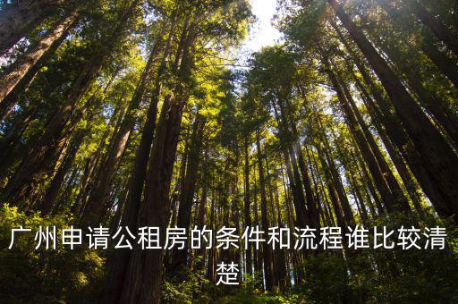 廣州申請公租房的條件和流程誰比較清楚