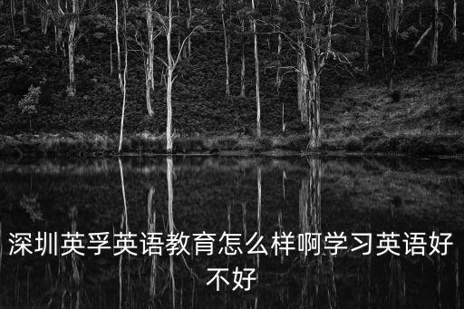 深圳英孚英語(yǔ)教育怎么樣啊學(xué)習(xí)英語(yǔ)好不好