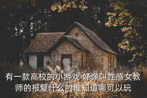 有一款高校的小游戲 好像叫性感女教師的報(bào)復(fù)什么的誰知道哪可以玩