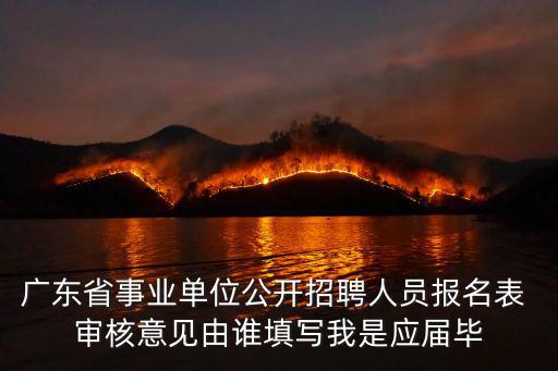 廣東省事業單位公開招聘人員報名表 審核意見由誰填寫我是應屆畢