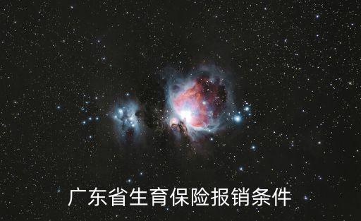 廣東省生育保險報銷條件