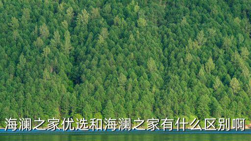 海瀾之家優選和海瀾之家有什么區別啊