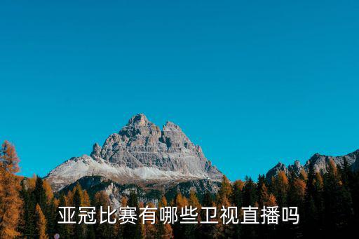 亞冠比賽有哪些衛視直播嗎